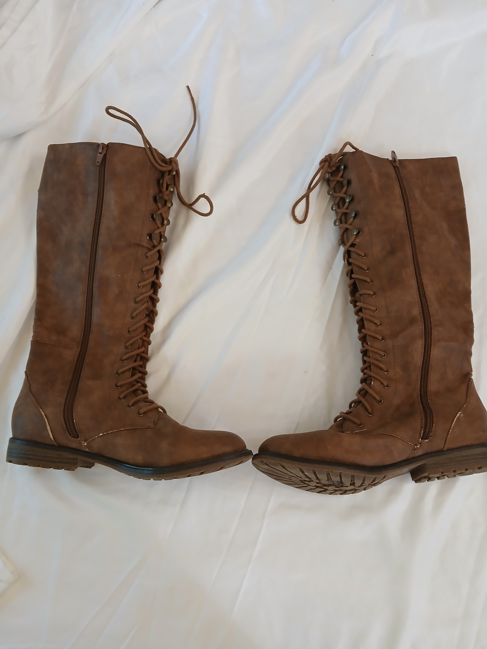 Mossimo Supply Co. Brown Tall Lace-Up Riding Boots